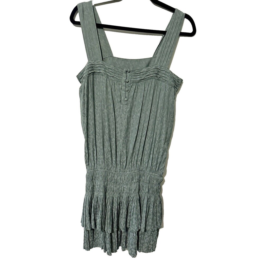 ANTHROPOLOGIE Current Air  Pleated Mini Smocked Waist Dress Size Small‎